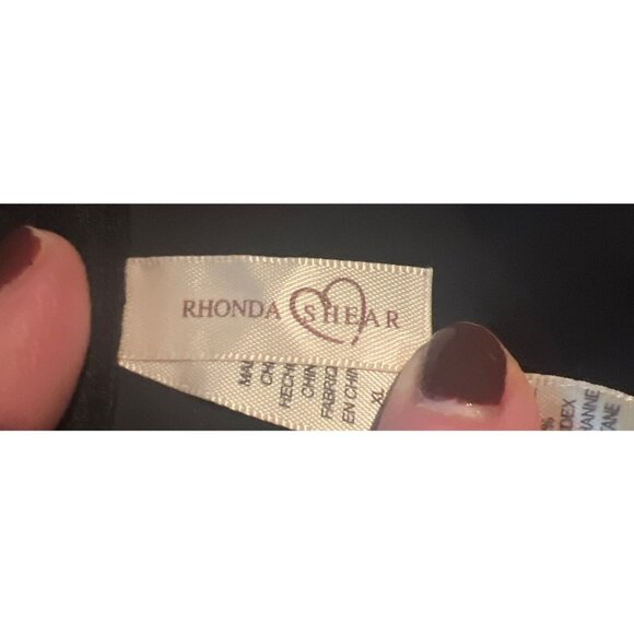 Rhonda Shear Zebra Print Black Bra 9406 Full Coverage Size XL Nylon Spandex Wome - Picture 2 of 5